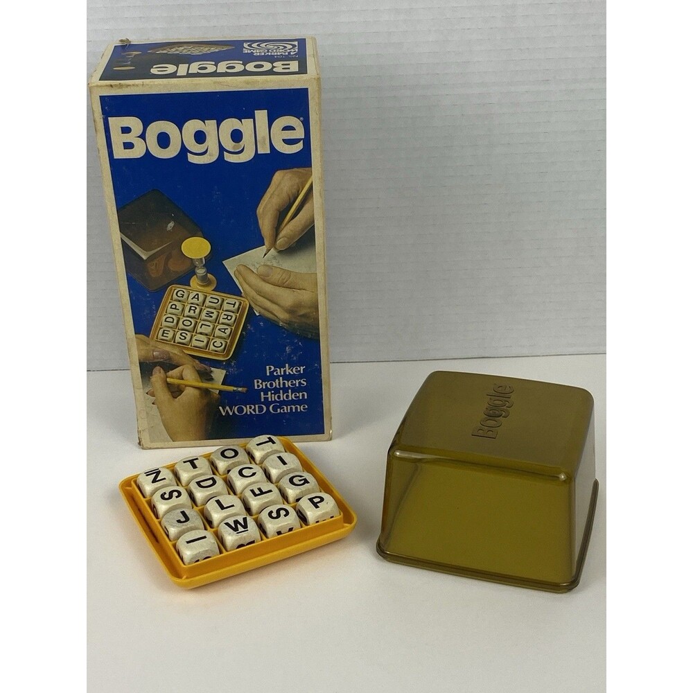BOGGLE Parker Brothers Vintage 1976 Original Box No. 104 Word Dice Game #104